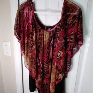 Classy New Directions Woman Cape-type Blouse Size 2X *HOST PICK*